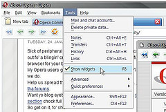 Opera 9 widgets