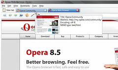 Opera 9 tab thumbnail